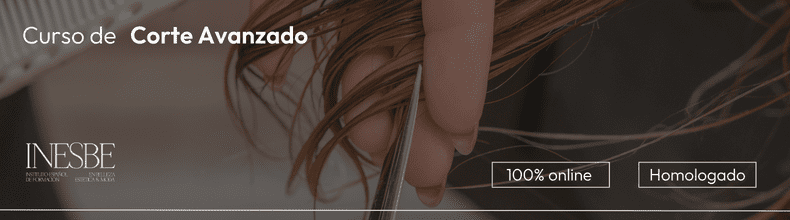 Banner de Inesbe sobre curso de estilismo enfocado en el manejo de la densidad capilar.