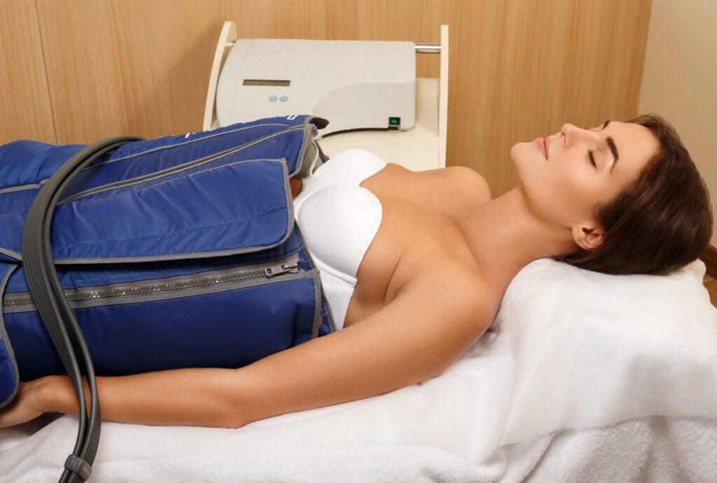 Principales zonas del cuerpo tratables con presoterapia